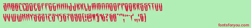 Swordtoothrotate Font – Red Fonts on Green Background