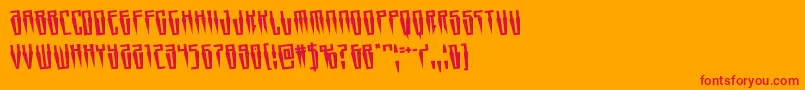 フォントSwordtoothrotate – オレンジの背景に赤い文字