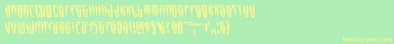 Swordtoothrotate Font – Yellow Fonts on Green Background