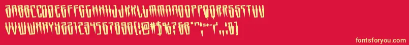 Swordtoothrotate Font – Yellow Fonts on Red Background