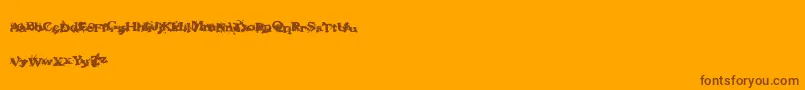 Fantasymachine Font – Brown Fonts on Orange Background