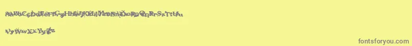 Fantasymachine Font – Gray Fonts on Yellow Background