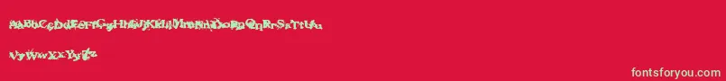 Fantasymachine Font – Green Fonts on Red Background