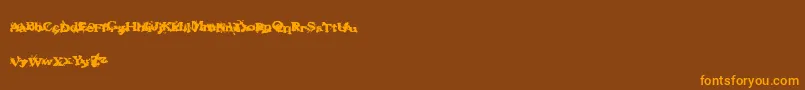 Fantasymachine Font – Orange Fonts on Brown Background