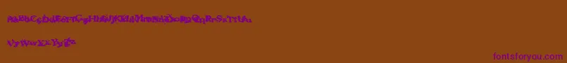 Fantasymachine Font – Purple Fonts on Brown Background