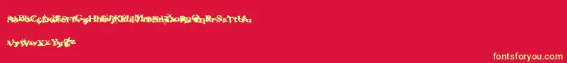 Fantasymachine Font – Yellow Fonts on Red Background