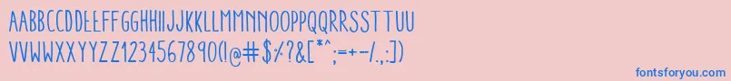 AracneCondensedRegular-Schriftart – Blaue Schriften auf rosa Hintergrund