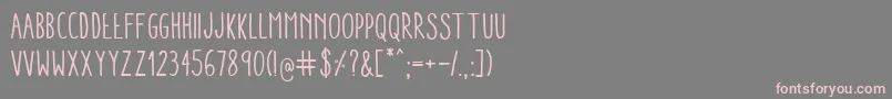 AracneCondensedRegular-fontti – vaaleanpunaiset fontit harmaalla taustalla