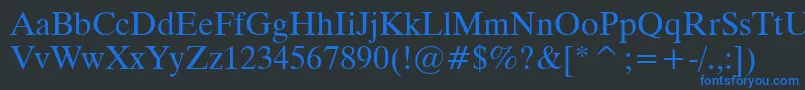 Tiempo Font – Blue Fonts on Black Background