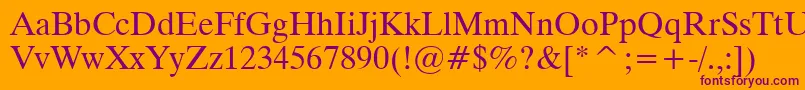 More about Tiempo Font Tiempo Font – Purple Fonts on Orange Background