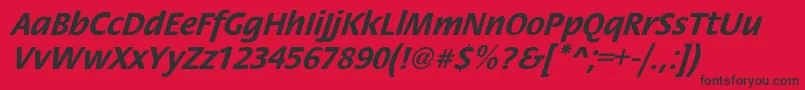 StackoblBold Font – Black Fonts on Red Background
