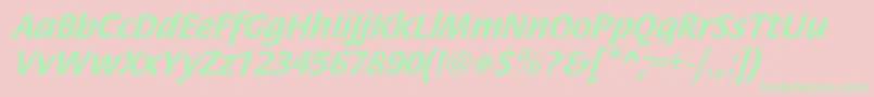 StackoblBold Font – Green Fonts on Pink Background