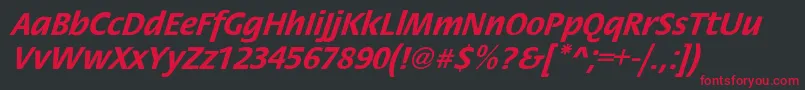 フォントStackoblBold – 黒い背景に赤い文字