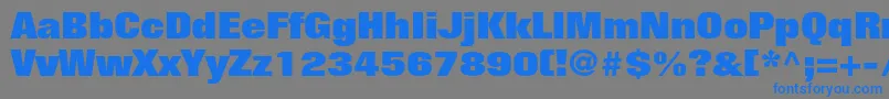 フォントFoliostdExtrabold – 灰色の背景に青い文字