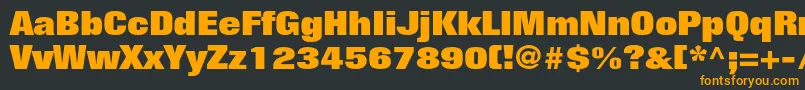 FoliostdExtrabold Font – Orange Fonts on Black Background