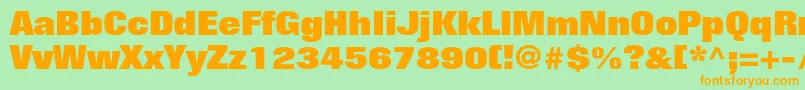 FoliostdExtrabold Font – Orange Fonts on Green Background