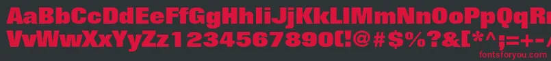 FoliostdExtrabold Font – Red Fonts on Black Background