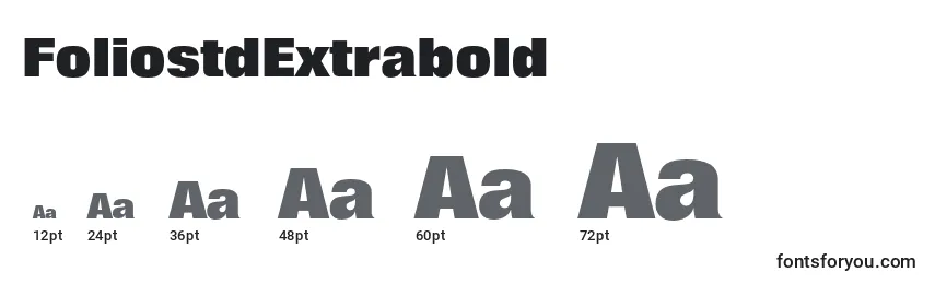 Größen der Schriftart FoliostdExtrabold