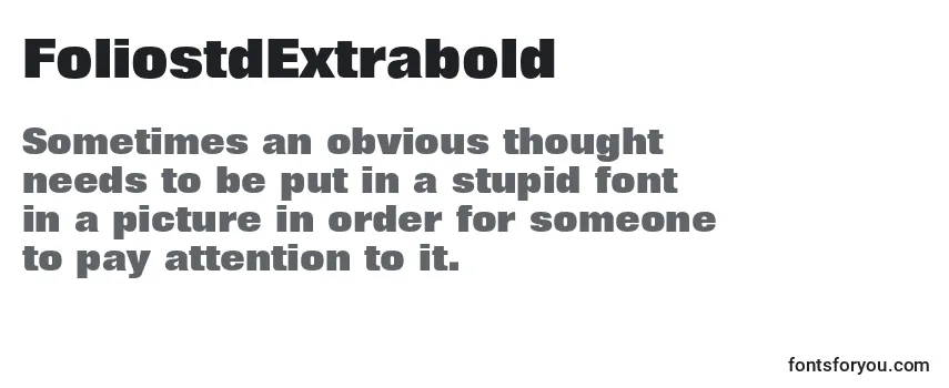 Review of the FoliostdExtrabold Font