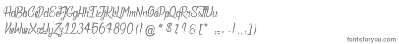 フォントDeadlyInked – 白い背景に灰色の文字