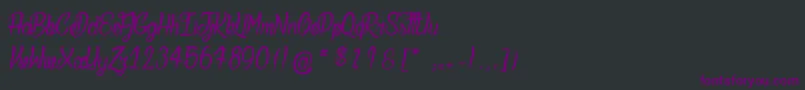 Шрифт DeadlyInked – фиолетовые шрифты на чёрном фоне
