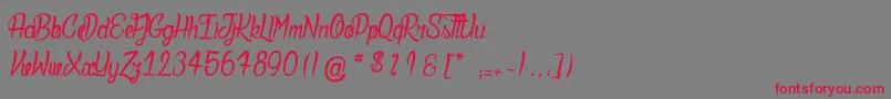 DeadlyInked Font – Red Fonts on Gray Background