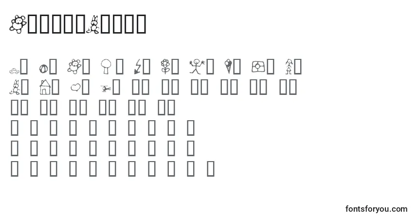 A fonte CrayonKids1 – alfabeto, números, caracteres especiais