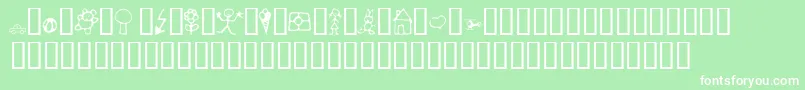 CrayonKids1 Font – White Fonts on Green Background