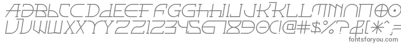 FontcopIi-fontti – harmaat kirjasimet valkoisella taustalla