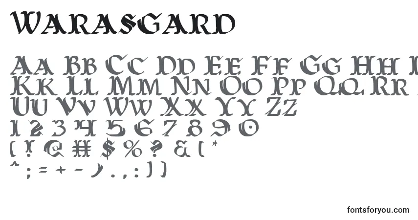 Шрифт Warasgard – алфавит, цифры, специальные символы