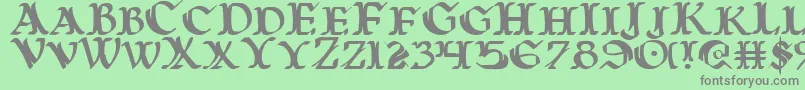 Warasgard Font – Gray Fonts on Green Background