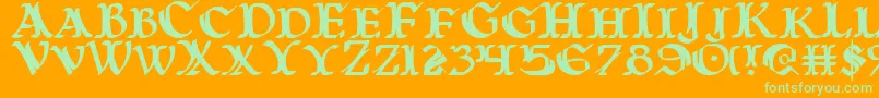 Warasgard Font – Green Fonts on Orange Background
