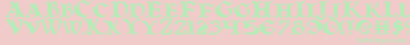 Warasgard Font – Green Fonts on Pink Background