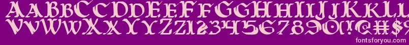 Warasgard Font – Pink Fonts on Purple Background