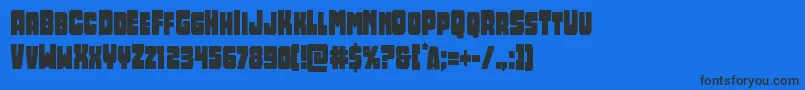 Opusmundicond Font – Black Fonts on Blue Background