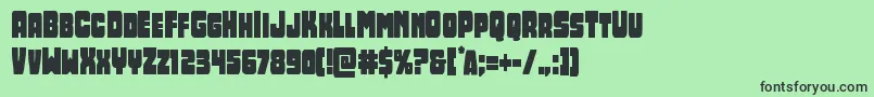 Opusmundicond Font – Black Fonts on Green Background