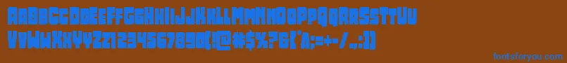 Opusmundicond Font – Blue Fonts on Brown Background
