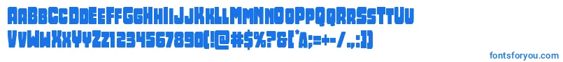 Opusmundicond-fontti – siniset fontit valkoisella taustalla
