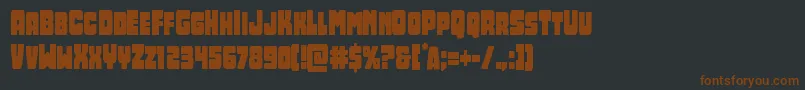 Opusmundicond-fontti – ruskeat fontit mustalla taustalla