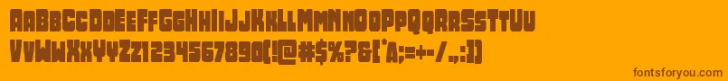 Opusmundicond Font – Brown Fonts on Orange Background