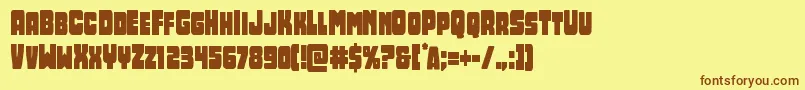 Opusmundicond Font – Brown Fonts on Yellow Background