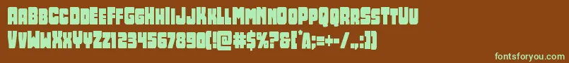 Opusmundicond Font – Green Fonts on Brown Background