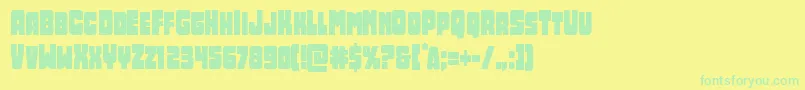 Opusmundicond Font – Green Fonts on Yellow Background