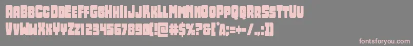 フォントOpusmundicond – 灰色の背景にピンクのフォント