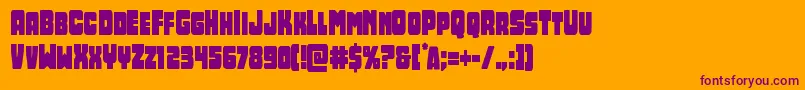 Opusmundicond Font – Purple Fonts on Orange Background
