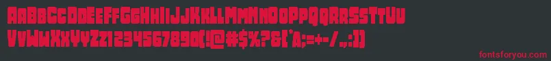 Opusmundicond Font – Red Fonts on Black Background