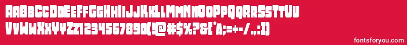 Opusmundicond Font – White Fonts on Red Background