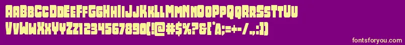 Opusmundicond Font – Yellow Fonts on Purple Background