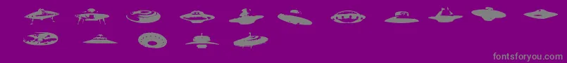Шрифт Ovnis – серые шрифты на фиолетовом фоне
