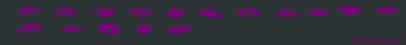 Шрифт Ovnis – фиолетовые шрифты на чёрном фоне